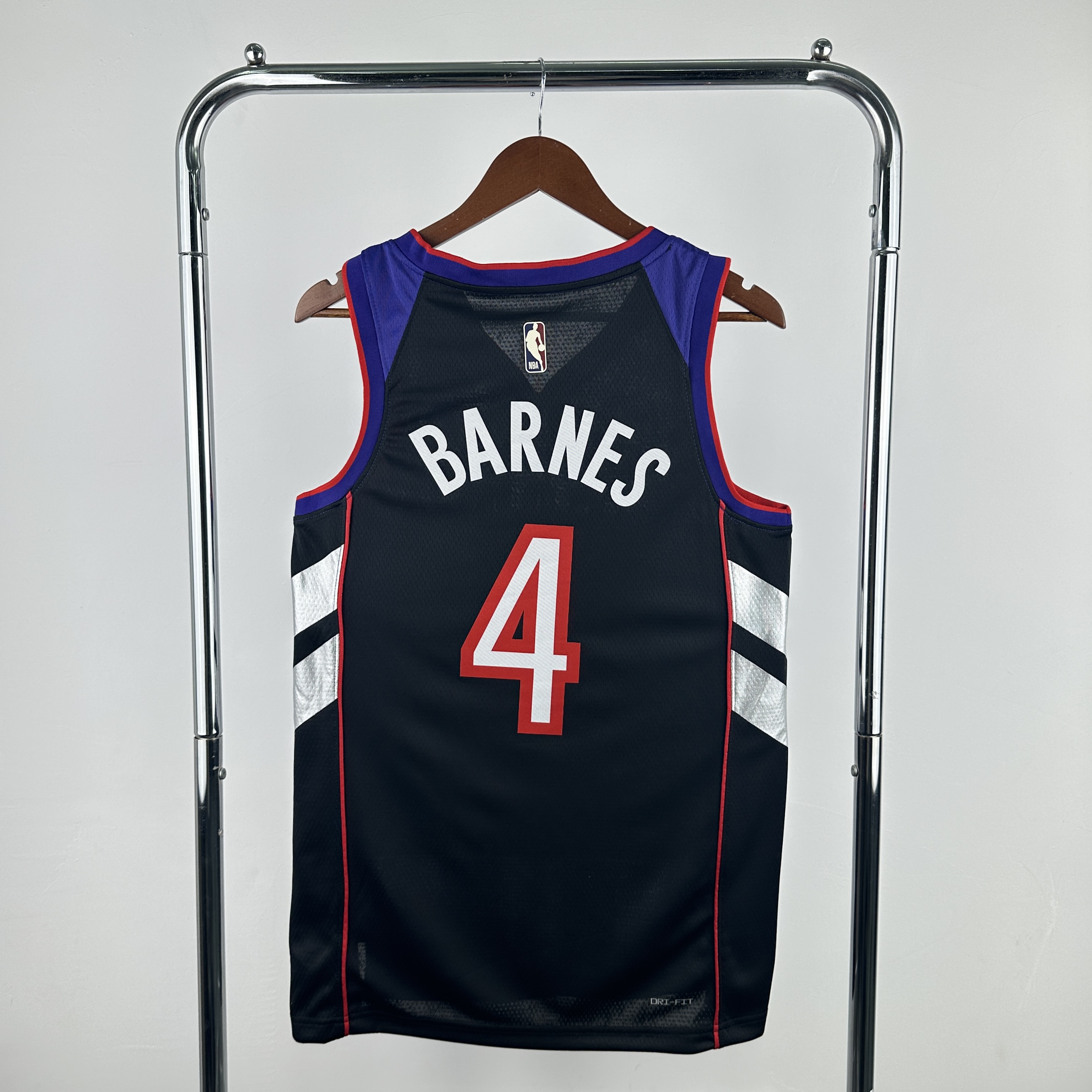 Men Toronto Raptors #4 Barnes purple front black back NBA 2024-25 Season Jerseys->toronto raptors->NBA Jersey